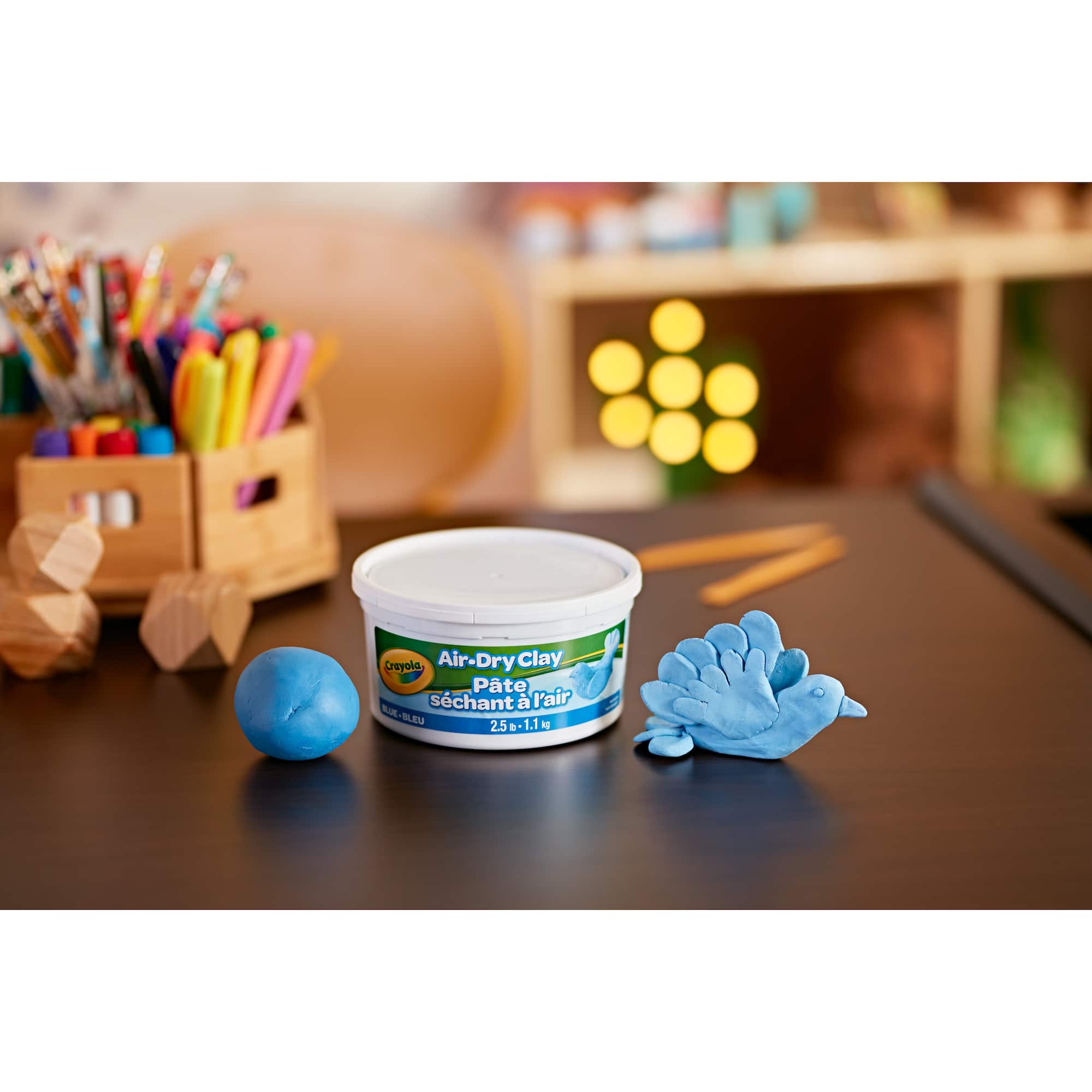 12 Pack: Crayola® 2.5lb. Blue Air Dry Clay Tub
